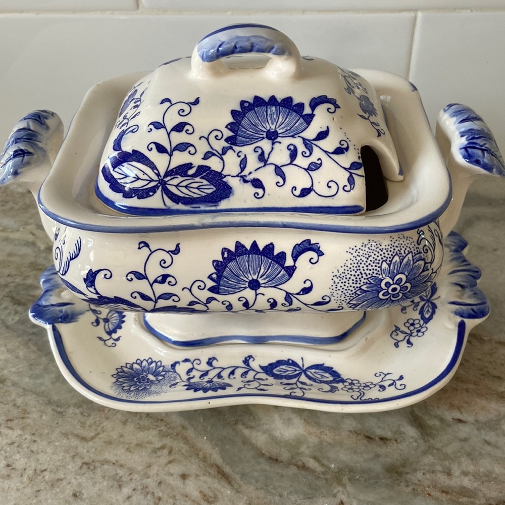 Vintage Arnart Gravy Boat 3 piece Made in Japan